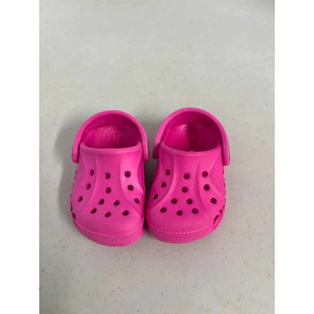 Crocs Classic Clog Toddler Size C4 Electric Pink Slip On Water Shoes Kids‎